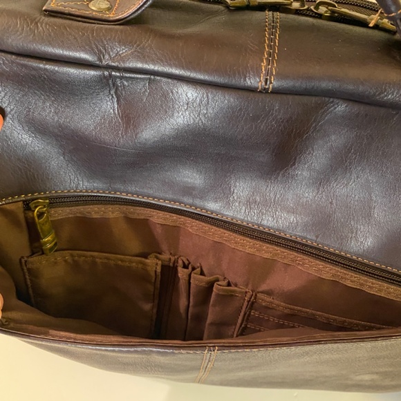 Samsonite Brown Soft Leather Briefcase - Picture 5 of 13